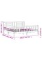 6FT Super King Bed Frame with Headboard, White, Solid Wood - 8