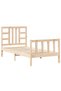 Bed frame with headboard, 90x200 cm, solid wood - 2