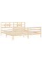 Bed frame with headboard 200x200 cm, solid pine wood - 5