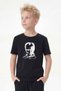 Single Atatürk, Signature and Flag Printed Short Sleeve Unisex Kids T-Shirt - 3