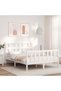 4FT Bed Frame with Headboard, Small Double, Solid Wood