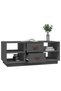 Coffee table, gray, 100x50x41 cm, solid pine wood - 4