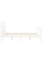 Bed frame with headboard, 140x190 cm, white, solid wood - 7