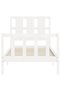 Bed frame with headboard, white, 90x190 cm, solid wood - 6