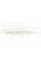 6FT Super King Bed Frame with Headboard, White, Solid Wood - 5