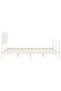 Bed frame with headboard, 140x190 cm, white, solid wood - 7