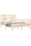 4FT Bed Frame with Headboard, Small Double, Solid Wood - 4
