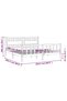 Bed frame with headboard 200x200 cm, white, solid wood - 8