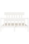 Bed frame with headboard, white, 120x200 cm, solid wood - 6