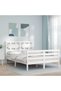 4FT Bed Frame with Headboard, Small Double, Solid Wood