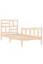 Bed frame with headboard, 90x200 cm, solid wood - 5