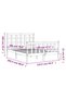 Bed frame with headboard, 120x200 cm, solid wood - 8