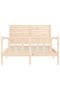 Bed frame with headboard, 120x200 cm, solid wood - 6