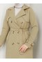 Medium Length Trench Coat with Chain on the Back - 3