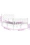 Bed frame with headboard, black, solid wood, double 4FT6 - 8