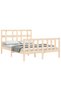 Bed frame with headboard, 120x200 cm, solid wood - 4