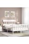 Bed frame with headboard, white, 120x200 cm, solid wood - 3