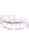 Bed frame with headboard, 120x200 cm, solid wood - 8