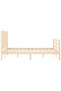 Bed frame with headboard, 100x200 cm, solid wood - 7