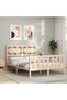 Bed frame with headboard, 120x200 cm, solid wood