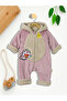Baby Girl Hooded Welsoft Jumpsuit - 2