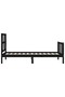 2FT6 Small Single Bed Frame with Headboard, Black, Solid Wood - 7
