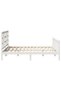 Bed frame with headboard, white, solid wood, king size 5FT - 7