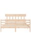 Bed frame with headboard, 160x200 cm, solid wood - 6