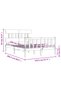 Bed frame with headboard, white, 140x200 cm, solid wood - 8