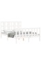 4FT Bed Frame with Headboard, Small Double, Solid Wood - 4
