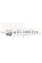 Bed frame with headboard 200x200 cm, white, solid wood - 4