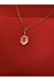 Pink Stone Gold Necklace - 3