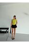 Women's Pistachio Green Gathered Sleeveless Sandy Blouse Hzl26W-Fry122751 - 3