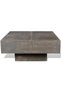 Square coffee table, dark brown, solid mango wood - 2