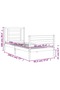 Bed frame with headboard 3FT, single, white, solid wood - 8