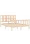 Bed frame with headboard, 140x200 cm, solid wood - 5