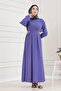 Beli Buckle Detailed Hijab Dress-Li̇la - 3