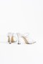 Silver Women's Stone Heeled Slippers Bp20My04F - 3