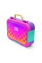 Kids Neon Colored Checkered Patterned Stainless Steel Lunch Box 39103 - 4