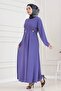 Beli Buckle Detailed Hijab Dress-Li̇la - 4