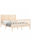 Bed frame with headboard, 140x200 cm, solid wood - 4