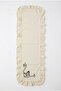 Butterfly Embroidery Detailed Ruffled Table Runner 40X120 cm – Stylish Decorative Table and Console Cover - 4