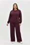 Women's Plus Size Long Sleeve Stone Embroidered Modal Tracksuit Set 8250-26
