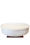 Coffee table, white, 60 x 45 cm, solid recycled wood - 3