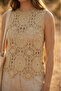 Sleeveless Lace/Crochet Woven Women's Blouse