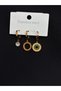 316L Steel Rose Color 3-Piece Earrings