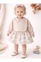 Girl's Lace Vest Shirt and Floral Patterned Skirt Set Girl's Combination Set
