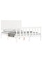 Bed frame with headboard, white, 120x200 cm, solid wood - 4