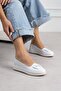 Women's White Butterfly Detailed Casual Shoes Thermo Soft Sole Stc1237 - 3