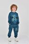 Boy's 2-Piece Set: Printed Crew Neck Sweatshirt & Jogger with Elastic Waistband and Pockets - 4